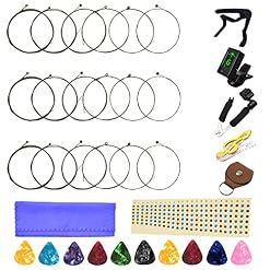 Electric Guitar Strings 3 Full Sets and Tuner, 3 in 1 Restringing Tool, Capo,Picks and Other Useful Tools - Les Beatles, Paul McCartney, John Lennon, RIngo Starr, George Harrison