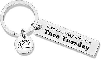 Taco Lover Gifts Funny Inspiration Gifts Tacos Keychain Gifts Birthday Gifts for Friends Sister Graduation Gifts for Daughter Son Christmas Gifts for Bestie Cousin Keyring Taco Lover Gifts