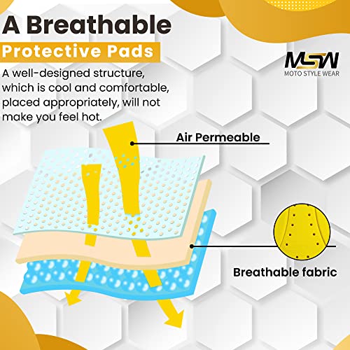 Motostylewear 5 Pc - Ce Level 2 Certified Armor Pads L Level 2 Approved Back, Shoulder And Elbows Armor Protector Inserts For Motorcycle Jackets. #TOP7