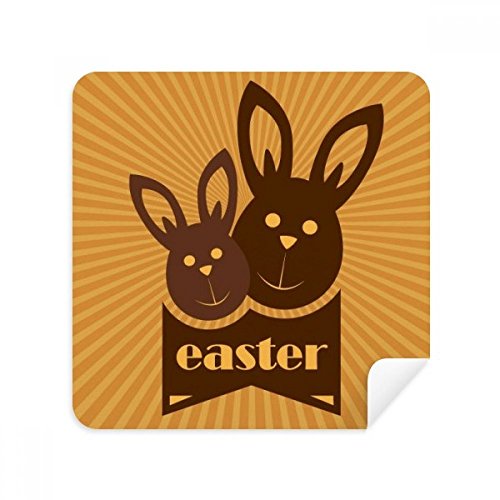 Nettoyage lunettes et screen cleaner pour smartphone en suède Pâques x2