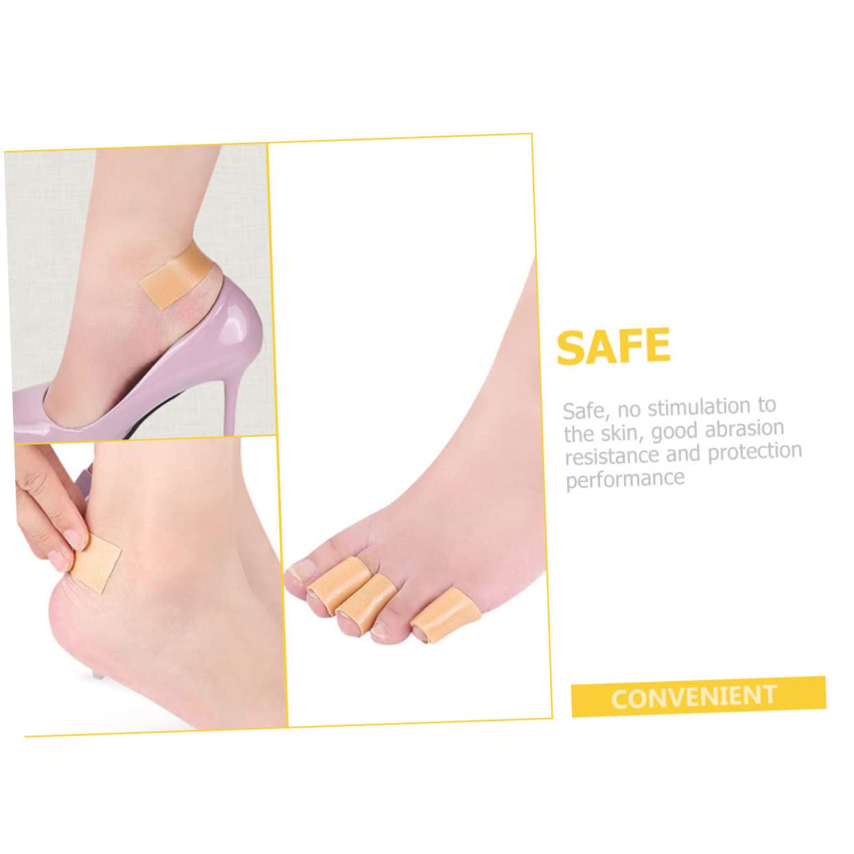KOMBIUDA 24rollos Parches Para Talones y Dedos Preventivos De Ampollas De Protección Para Pies Parches De Gel Impermeables y Transpirables Para Uso Diario y Actividades Al Aire