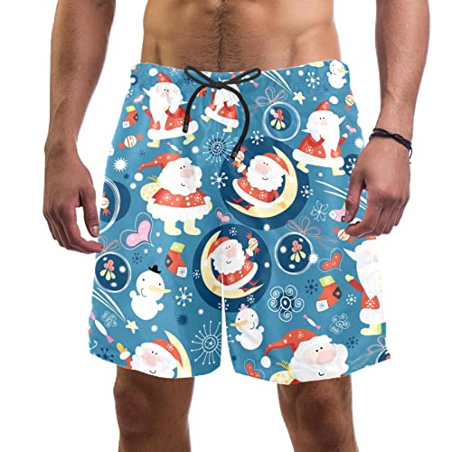 Maillots de bain pour hommes de Noël : short de plage imprimé à séchage rapide
