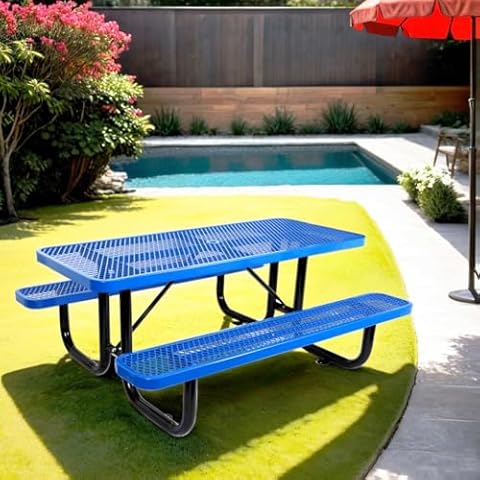 Phyfalip 6 ft. Steel Picnic Table Cover