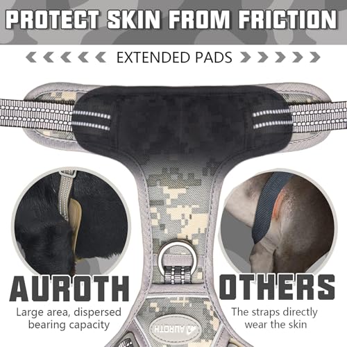 Image of AUROTH Dog Harness for Large Dogs, No Pull Tactical Dog Vest Heavy Duty