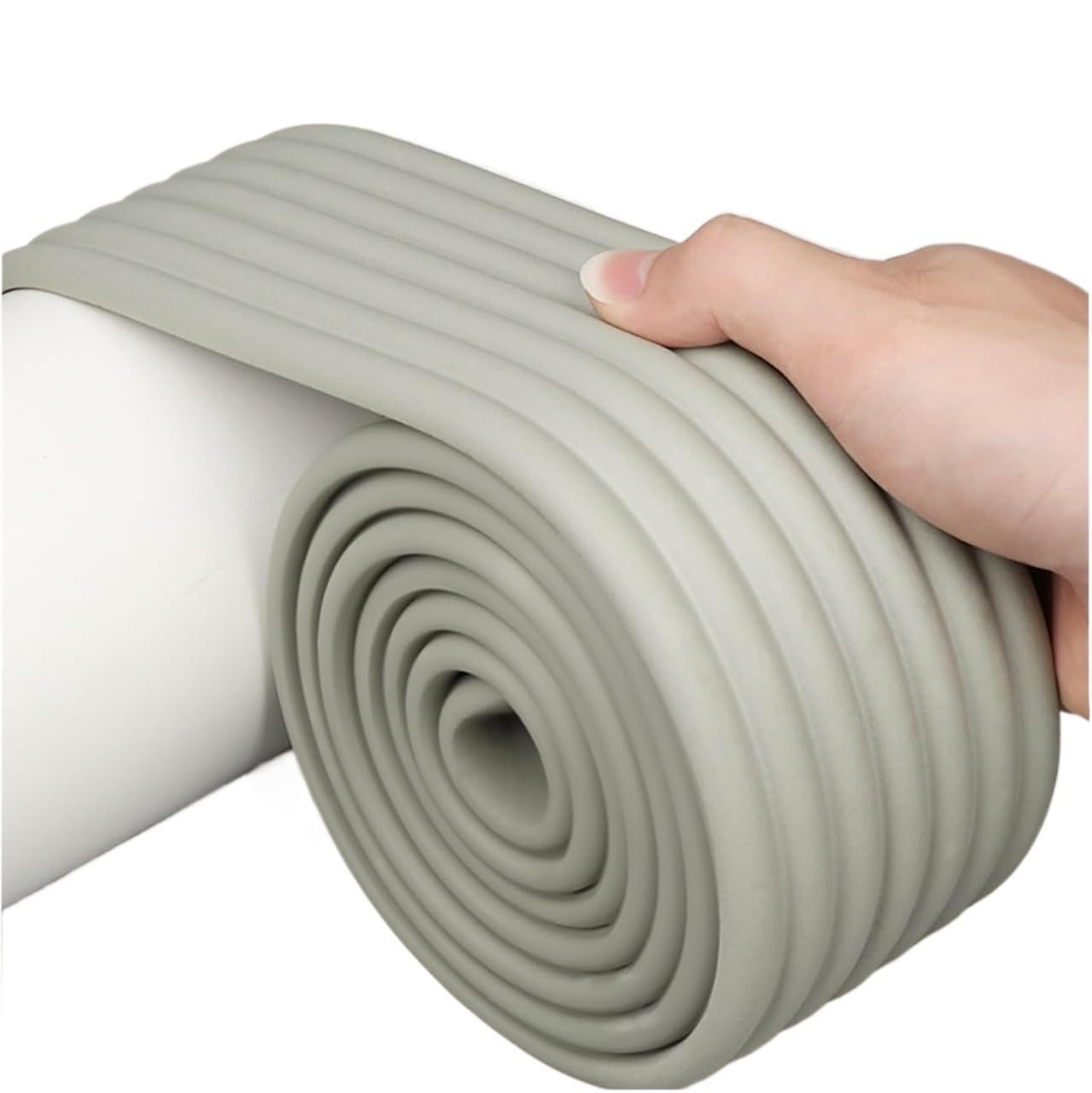 Edges Wall Corner Guard, Rubber Wall Corner Guards Grey 1cm Thick for Garage Parking 2m/5m(2m-4pcs)