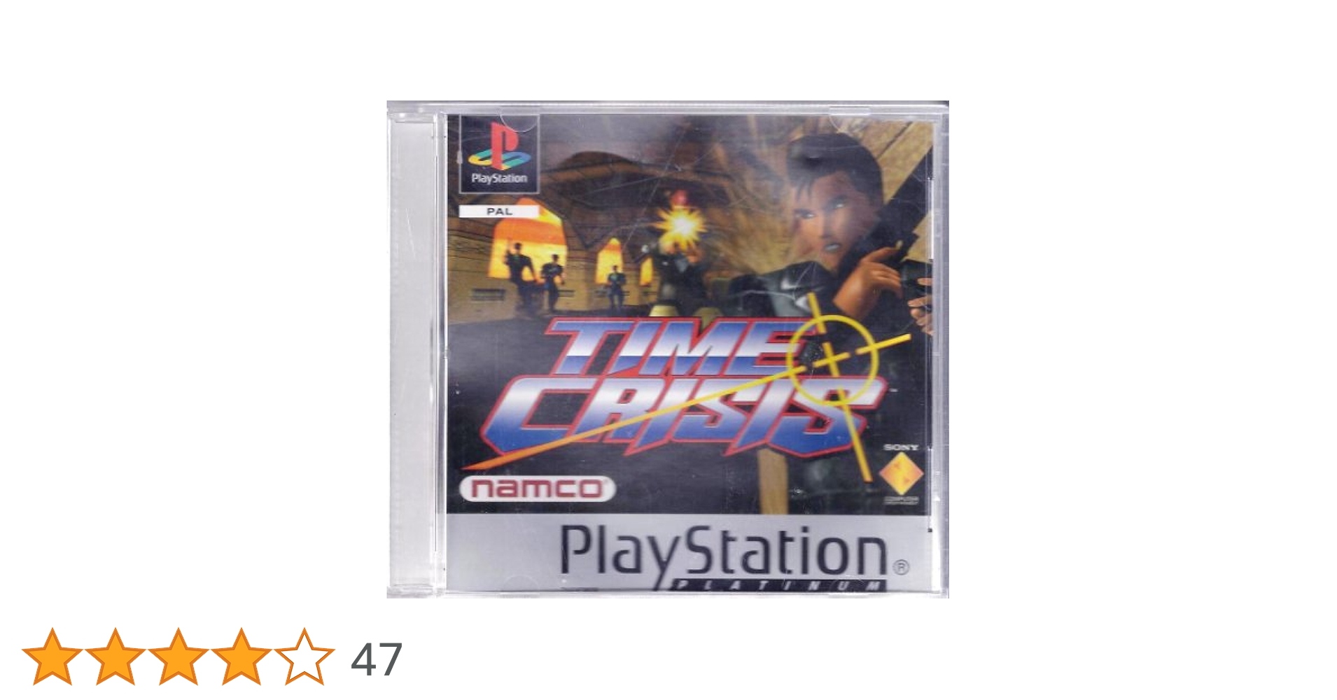 PlayStation1/プレイステーション1/プレステ1/PS1  namco ナムコ SONY ソニー タイムクライシス Time Crisis PLATINUM ソフト Time Crisis Sony PlayStation 1 PS1 Black Label DISC ONLY