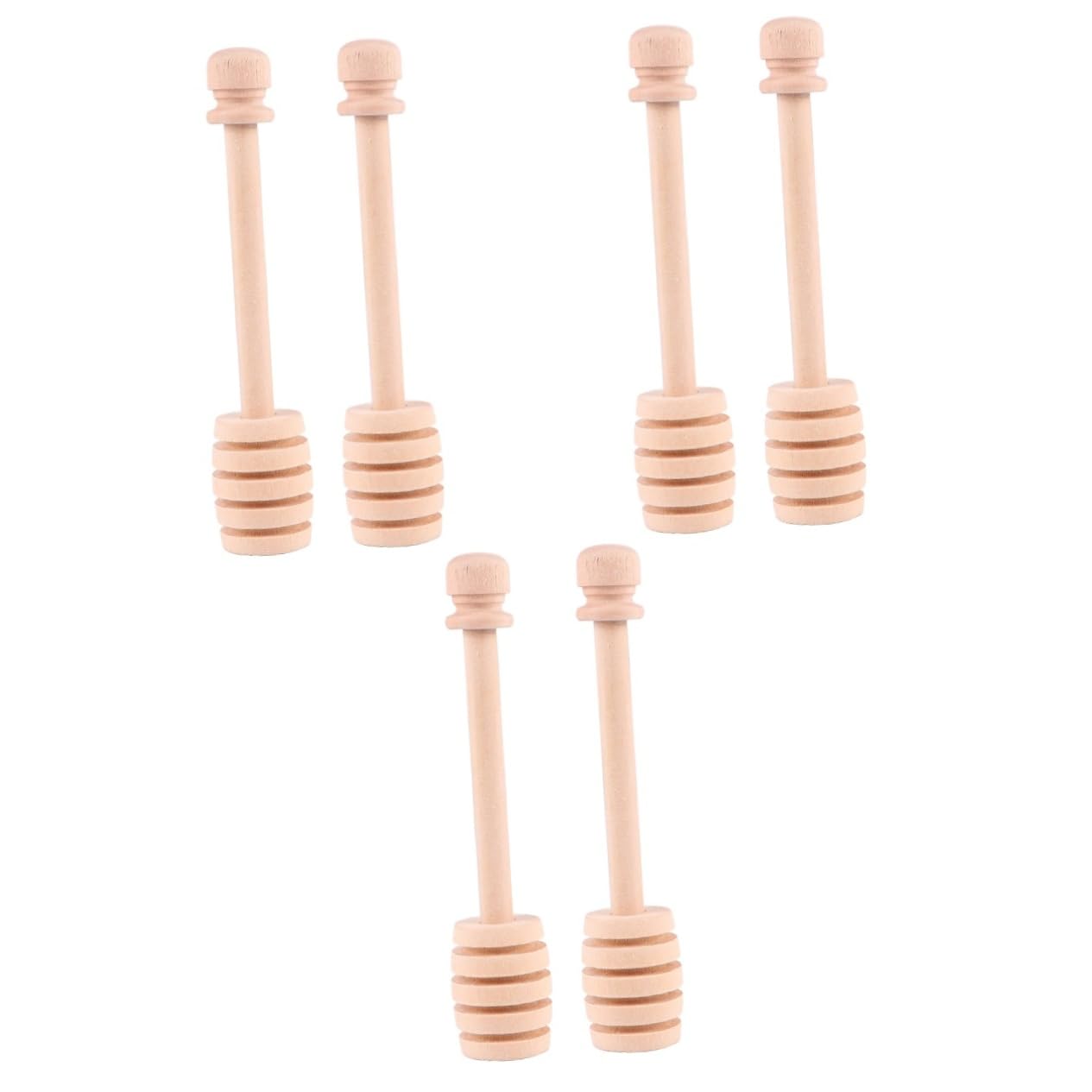 CONGARTENO 24 Pcs Bee Stick Coffee Mixer Stick Honey Wand Milk Tea Stirred Stick Honey Stirrer Honey Scoop Stick Honey Spoon Mini Jar Mini Wooden Brown re-usable