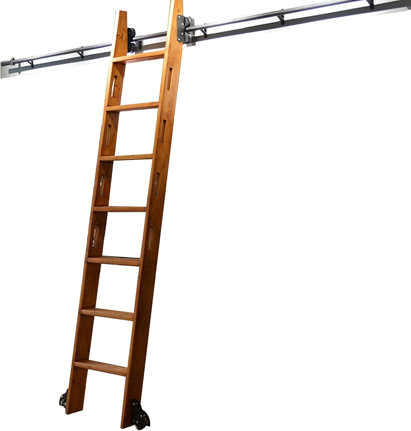 Buy Rolling Library Ladder Heavy Duty Slide Rails Hardware Kit