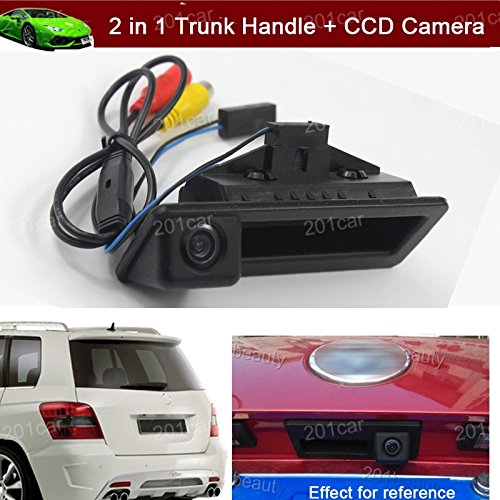 KAITIAN 2 in 1 Replacement Car Trunk Handle + CCD Rear View Reverse Backup Parking Camera for BMW E82 E88 E90 E91 E92 E93 E60 E61 E70