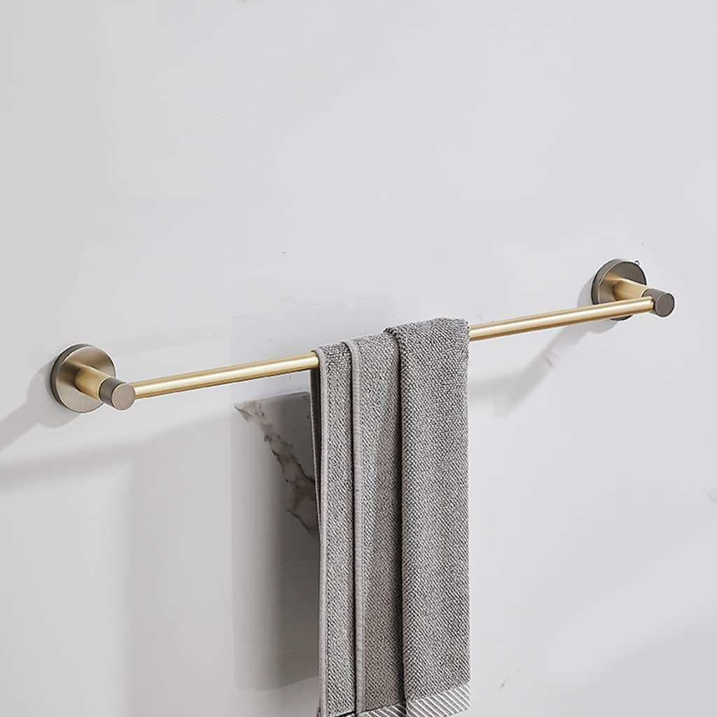 ISCBAFYX Toallero de Mano, Soporte para Toallas de baño, Barra de Toalla de Oro Cepillado, Barra de Toalla de Mano de latón montada en la Pared, Soporte para Toallas de baño, paños de Cocina,