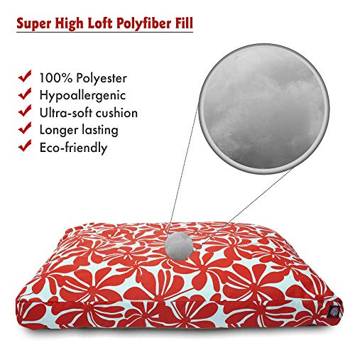 Red Plantation Extra Large Rectangle Indoor Outdoor Pet Dog Bed With Removable Washable Cover By Majestic Pet Products #TOP2
