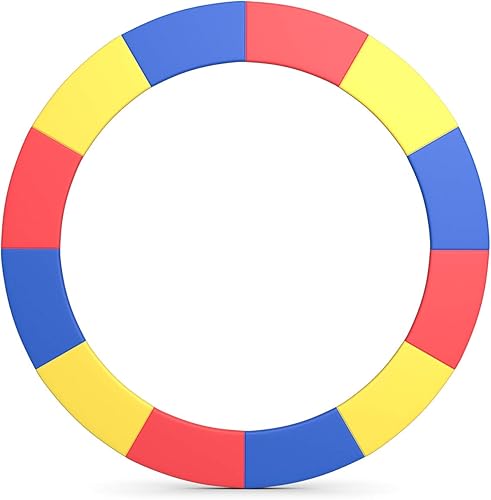 Miniatura 9 de Giantex - Cojín de cama elástica de 8pies, 10pies, 12pies, 14 pies, 15 pies, 16 pies, almohadilla de seguridad de repuesto, sin agujeros para poste,