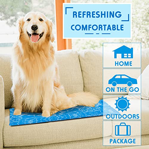 Dog Cooling Mat Pet Cooling Chill Pad Cool Blanket Water Injection Durable Cooling Dog Bed Mats For Extra Large Dogs Cats For Kennels Crates Beds Thick Foam Base #TOP4