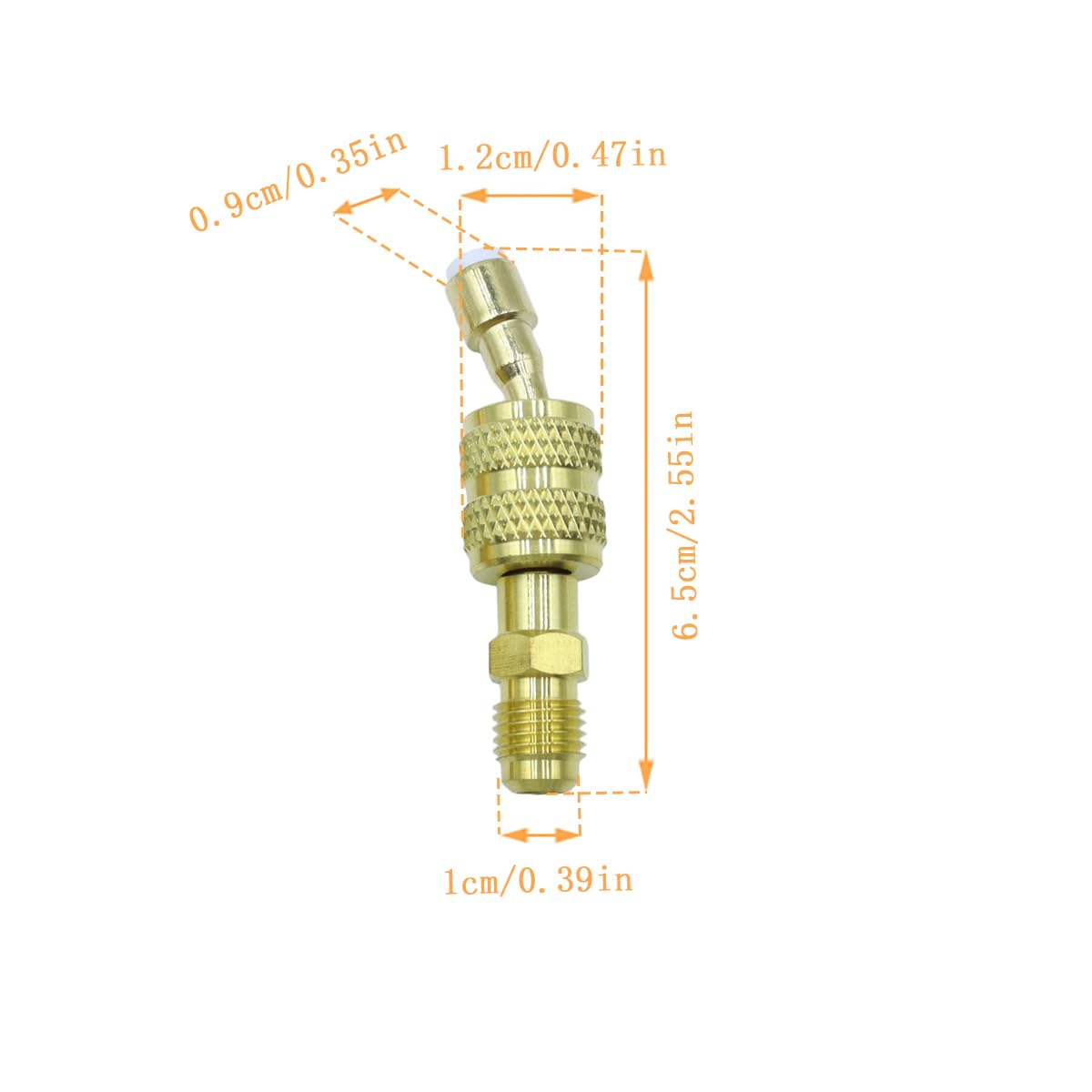 WANGCL 2-częściowy adapter R410a AVA-20C (1/4SAE na 5/16SAE) adapter przyłączeniowy do klimatyzacji sprężarki ładowania technika chłodzenia