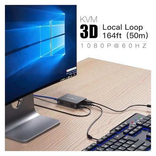 Extensor KVM 50m para transmisión de juegos y control de múltiples fuentes desde tu escritorio 4