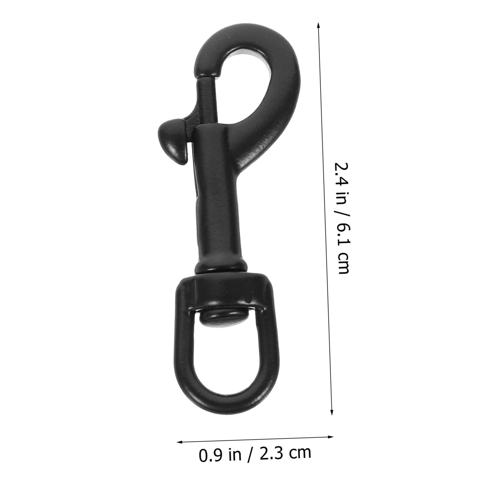 Sosoport Stainless Steel Diving Hook Large Black Snap Hook Swivel Carabiner for