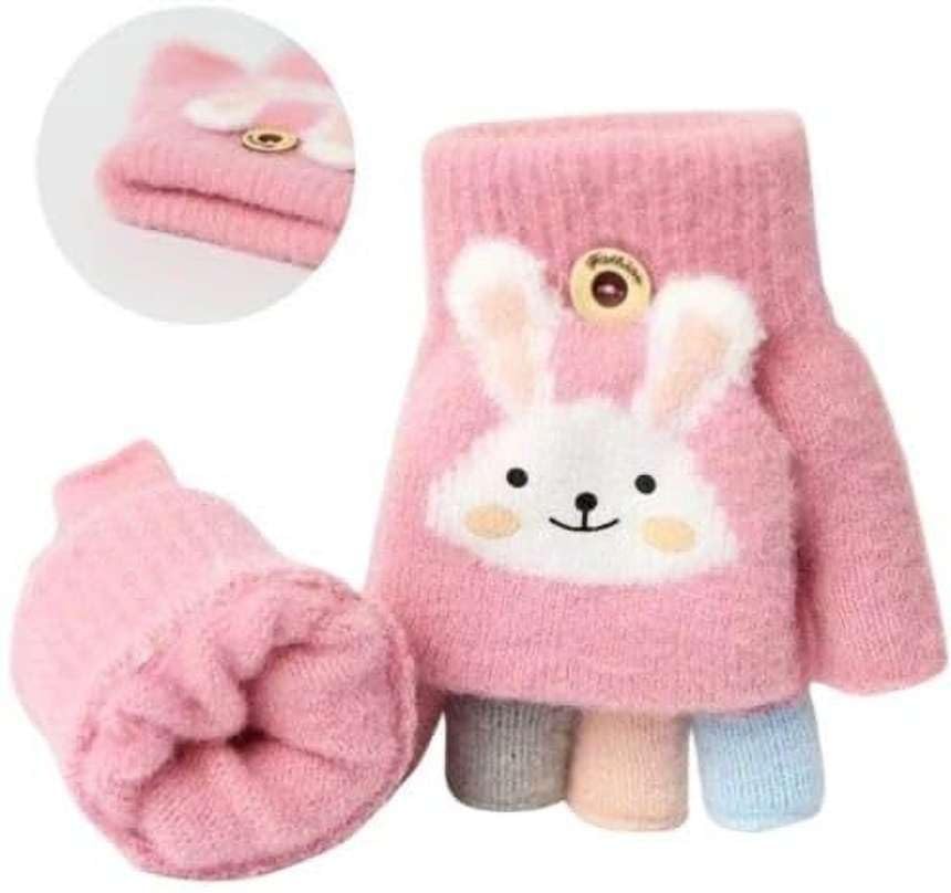 Fingerless Children's Winter Gloves (6-10 Years) Comfortable & Durable Multicolour (AGE 1-3 years) pack of 2 1