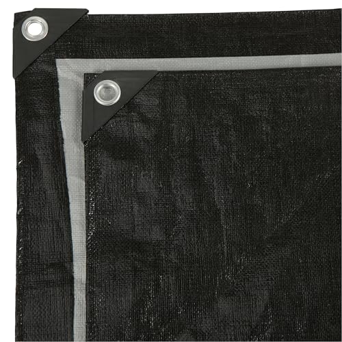 Roughneck 4.5-Oz. Premium-Grade Tarp, Black/Silver, 30ft. x 40ft. - Picture 4 of 5
