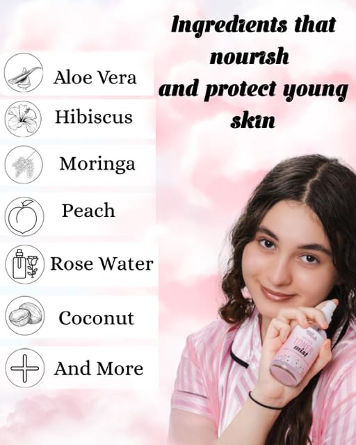 Wink Skin Care Kit for Teens | Plant-Based Facial Kit for Girls & Tweens, 4-Piece Set with Milk Cleanser, Rose Petal Toner, Face Fruit Serum & SPF Moisturizer, Mom-Approved Essential Kit for Young - Image 5