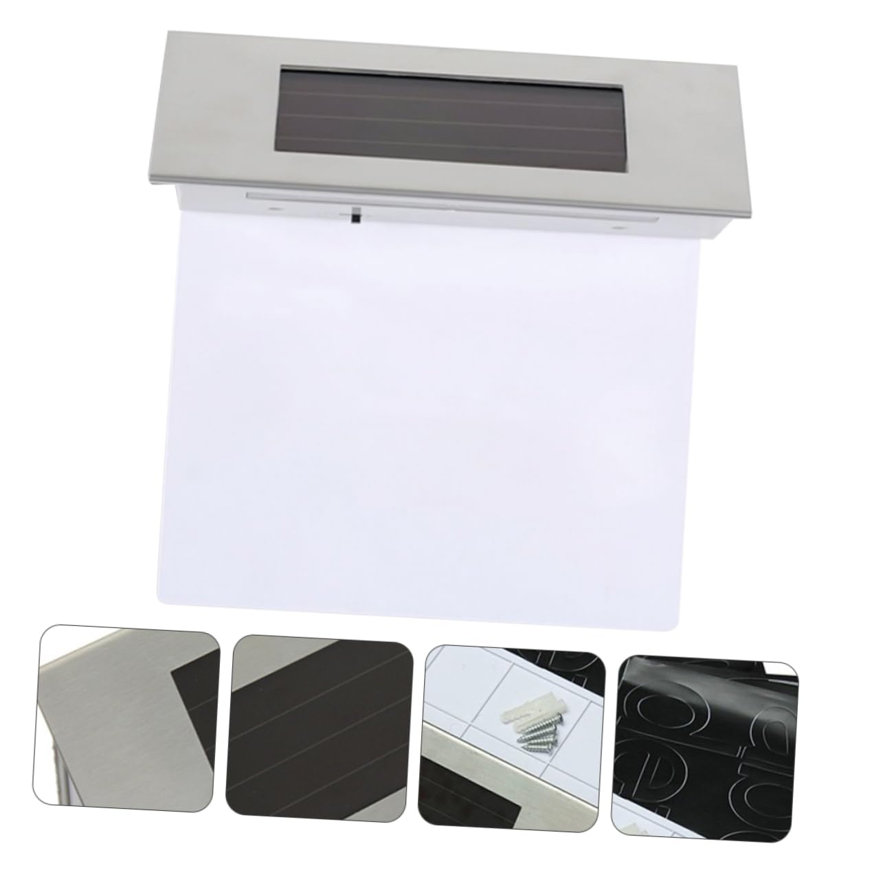 Lampada Solare per Numeri Civici 2 Pezzi con LED Bianco Freddo, Energia Risparmio, Facile da Installare, in Acciaio Inox e Abs, Resistente Ip65 per Uso Esterno Casa