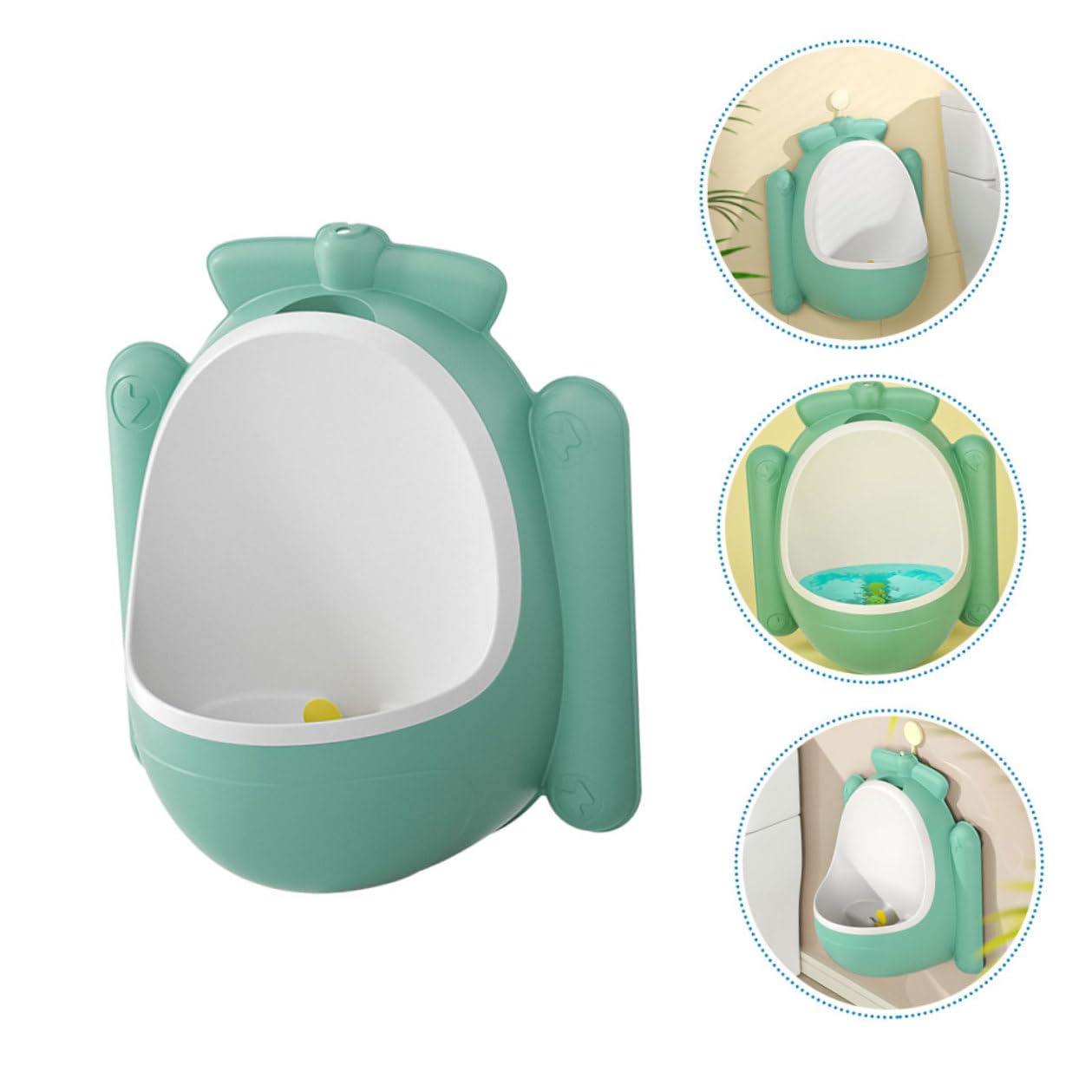 Potty Training Urinal for Boys Boys Urinal Wall-Mounted Cartoon Green Pee Potty Toilet for Home