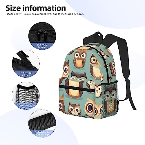 Mochila para laptop de 15.7 pulgadas EdWal con diseño de búhos negros 5