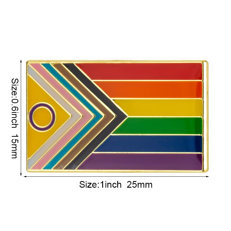 Image of Pack 3PCS /5PCS /10PCS Progress Pride Lapel Pins Brooches Badges