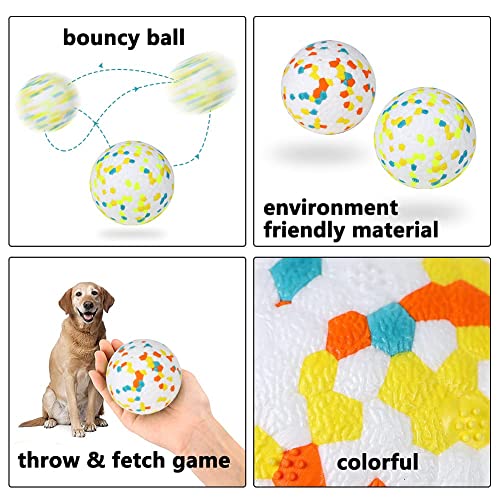 EASY JOY 2 Stück Unzerstörbar Hundebälle Hundespielzeug Stark Federnde Trainingsbälle Langlebige wurfball für Haustiere, Hund kauspielzeug aus E-TPU für Mittlere oder Große Hunde…