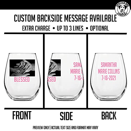 Personalized Wine Glass - Printed 17Oz Stemless, Picture/Photo - Wine Gifts For Women, Mom, Wife, Her - Unique Birthday Custom Wine Glass Personalized Wine Tumbler For Women - Gifts For Celebrations #TOP3