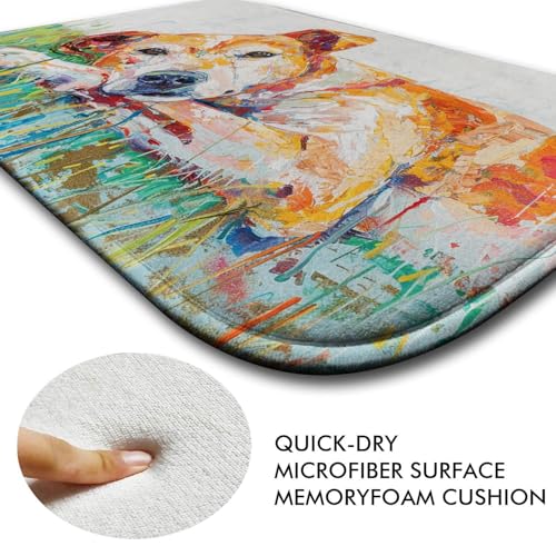Tapis de Bain Mousse à Mémoire Antidérapant Lavable Machine