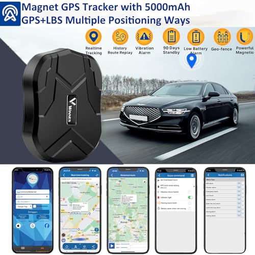 Car Tracker Devices, Zeerkeer 4G GPS Tracker 5000mah Battery Magnetic Waterproof Vehicle Tracker UK & Worldwide Real Time Tracking, Safe Area, Route Memory System and Alarms Car GPS Tracker TK905