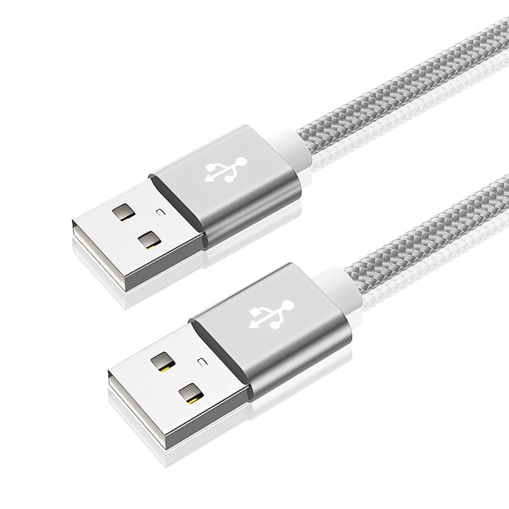 Elnwnnkc USB 2.0 Fast Charging Cable 480Mbps Transfer Speed USB 2.0 Male to Male for USB Drive Reader Hard Drive