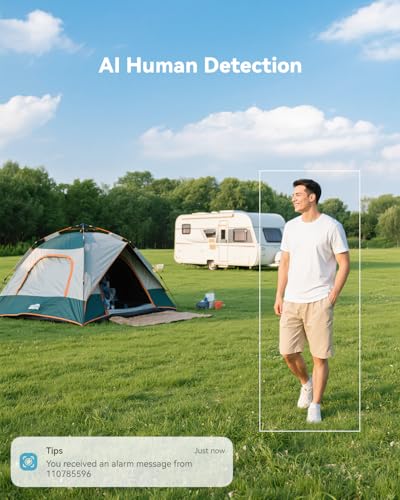 COCOCAM 4G przenośna magnetyczna bezprzewodowa kamera bezpieczeństwa, kamera 2K do wewnątrz/na zewnątrz do kampera/na kemping/podróż, obrót 300°, bateria 10000 Ahm, wykrywanie ludzi PIR(bez WIFI)