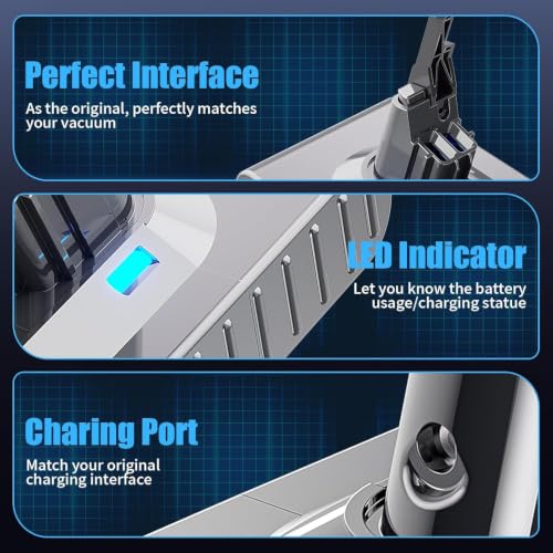 Image of Bonadget Upgraded 7000mAh Battery Replacement for Dyson V8