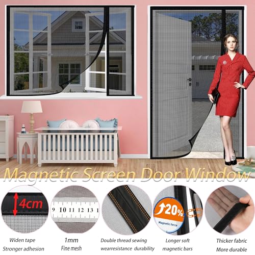 Moustiquaire pour porte bloquer insectes sans percer le mur - 4