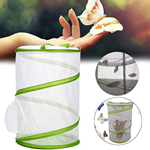 VRockefeller Insect and Butterfly Habitat Cage Terrarium - Large Size Grid Panel Breeding Net (13.77 x 19.68 in)