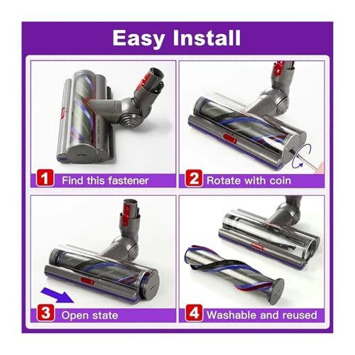 Cepillo con succión ajustable compatible con Dyson V11 V15 accesorio premium suelos 7