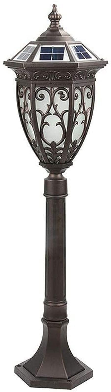 GeRRiT LED Solar Security Lights Outdoor Solar Fence Lights Garden Post Light 87cm Solar LED Column Headlight Light