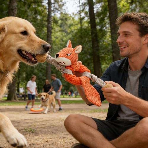 Peluche robuste pour chien destructeur avec corde solide anti-ennui - 5