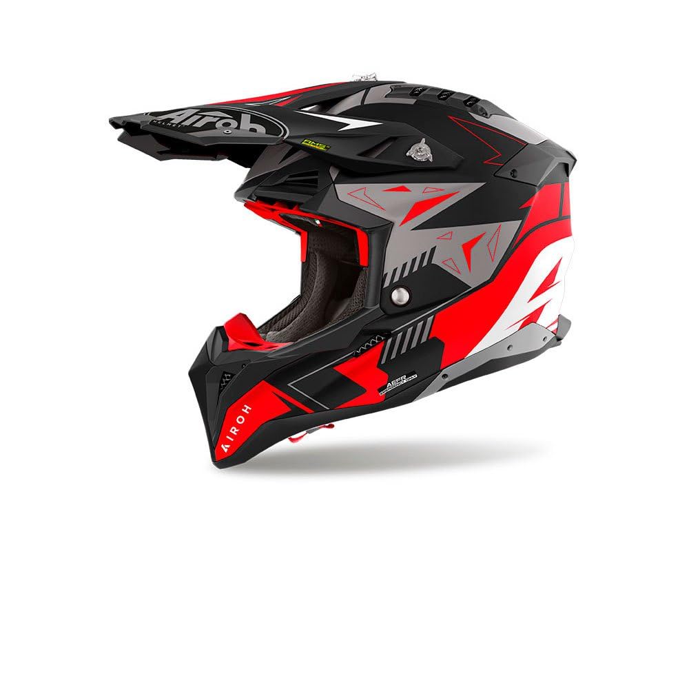 Airoh Motorcycle Helmet Aviator 3 Spin Red Matt S