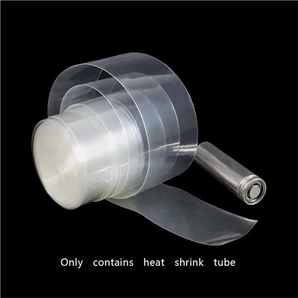 Tubo termorretráctil de PVC 18650 Transparente, diámetro 18,8-190 mm, Envoltura de película, Funda for Cable, Tubo termorretráctil eléctrico, 1 Unidad(118MM*20 Meters)