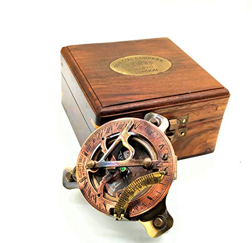 Brújula de reloj de sol con patas de tornillo ajustables para nivelación perfecta 2