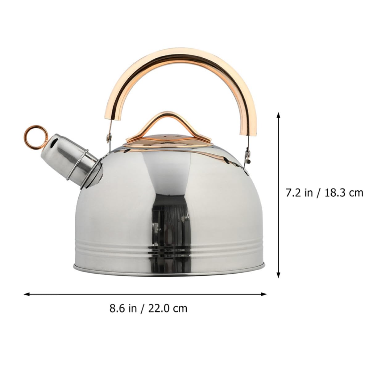 BESTOYARD Tetera Silbante para Hervir Agua Capacidad Grande de Acero Inoxidable y Diseño Seguro y Utensilio de Cocina Duradero en Cocina Práctica