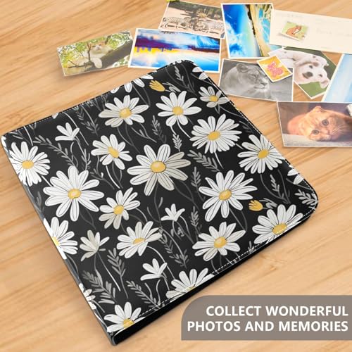 Álbum de Fotos Scrapbook Adhesivo DIY FLildon Piel PU Negro con Diseño Floral, 40 Páginas 8x10 miniatura 5