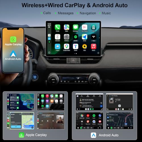 Image of 11.5 Inch 8 Core 4GB+64GB Car Radio Stereo for Toyota RAV4 2019-2022, 2K Touchscreen Android 13 Head Unit with Wireless CarPlay & Android Auto, 1080P Backup Camera, GPS Navigation, SWC, AM /FM Radio