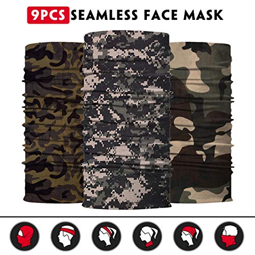 Image of Neck Gaiter for Men Women Headwear Bandana Head Wrap Face Scarf Mask Cover Warmer Balaclava-Seamless & Versatile