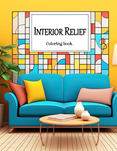 Interior Relief Coloring Book: Unwind Your Mind with Minimalist Home Decor Designs image 2