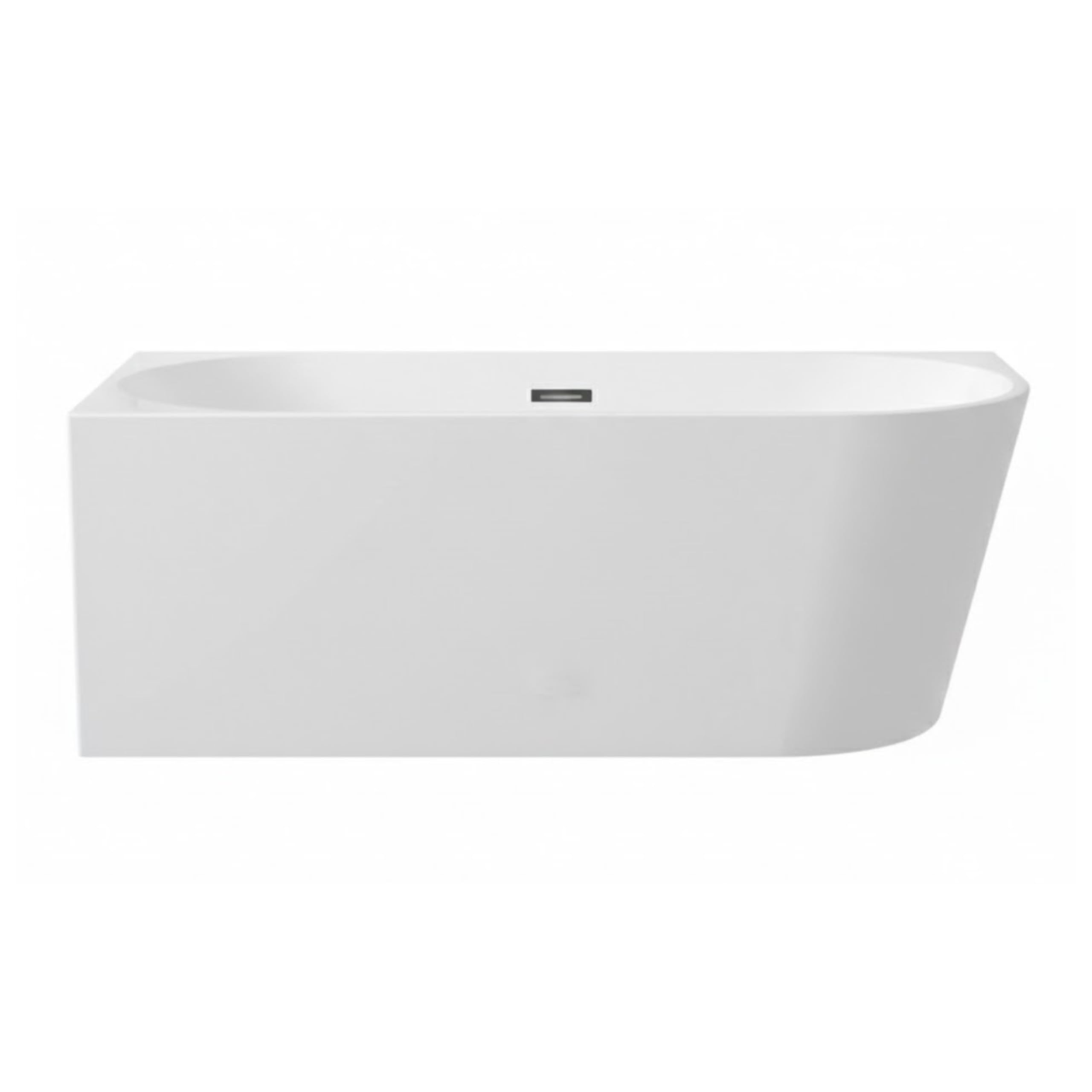 Baignoire îlot gauche 320 L - Design d’angle minimaliste avec bonde Click-Clack chromée - Baignoire d’angle îlot 170 x 80 cm, acrylique 3,5 mm pour meilleure rétention de chaleur - cadre acier