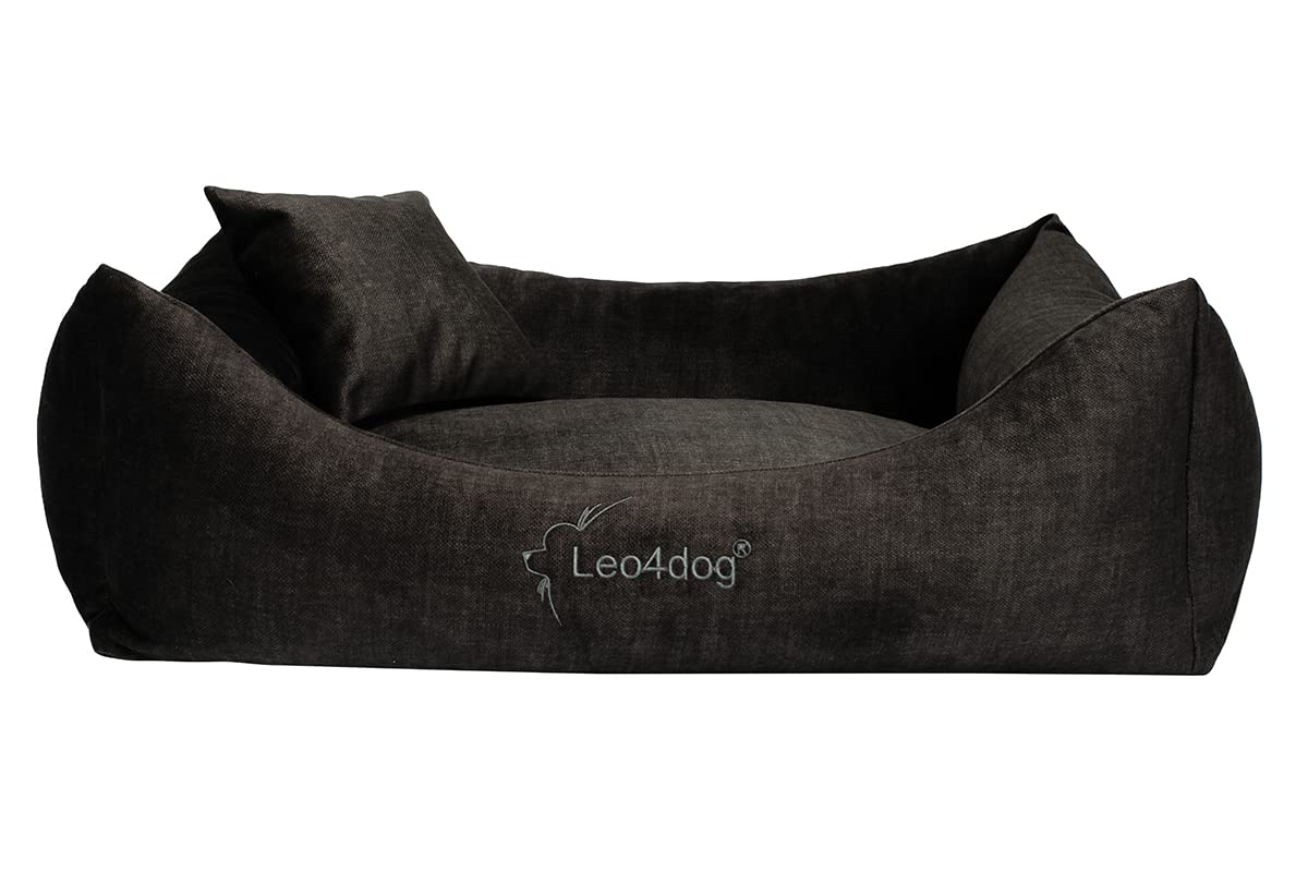 Sofa Vogue 5 rozmiarów 5 kolorów Legowisko dla psa, poduszka dla psa, sofa dla psa kosz dla psa. (XXL - 130X100, Węgiel drzewny)