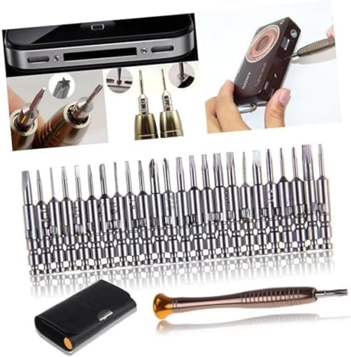 Tornavida Seti Tamir Kiti, Deri Cüzdan Kılıflı, Bilgisayar, Telefon ve Saat Tamir Pratik ve Basit Kit CÜZDANLI - Görsel 4